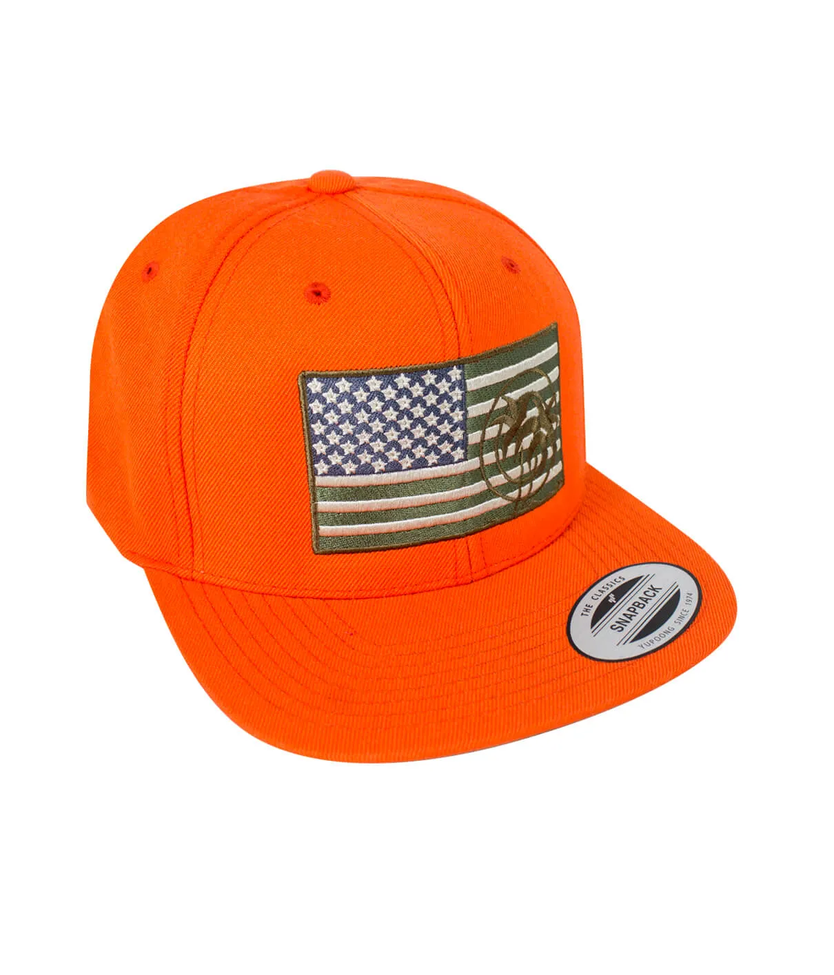 "Strong Camo" Orange Snapback Hat