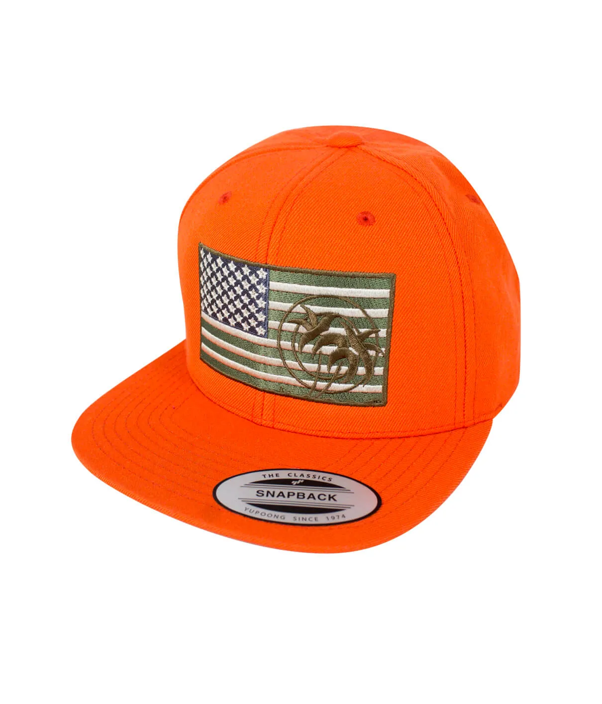 "Strong Camo" Orange Snapback Hat