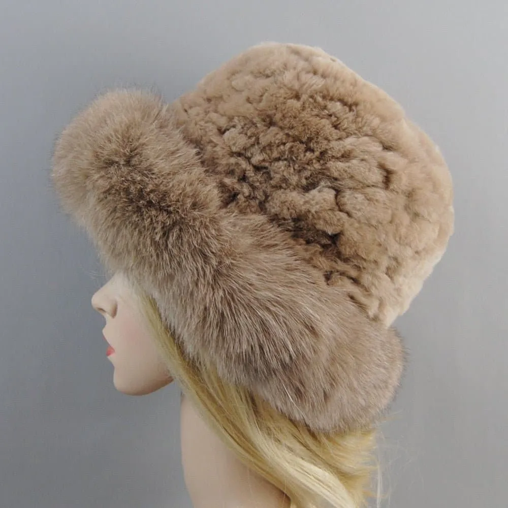 Rabbit and Fox Fur Bomber Hats for Women - Luxurious, Warm, and Fashionable