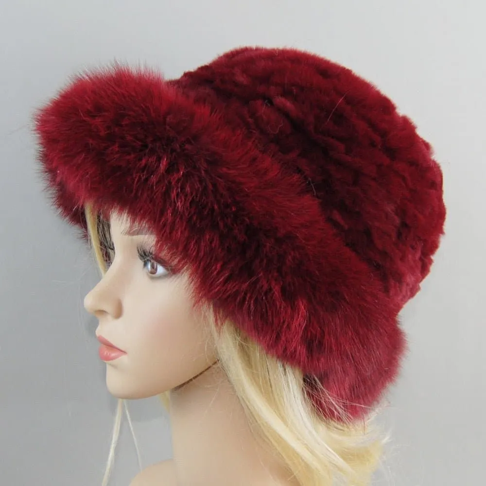 Rabbit and Fox Fur Bomber Hats for Women - Luxurious, Warm, and Fashionable