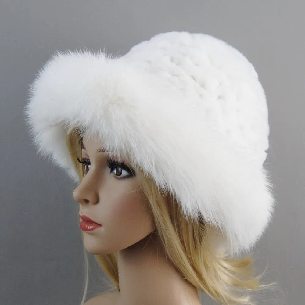 Rabbit and Fox Fur Bomber Hats for Women - Luxurious, Warm, and Fashionable