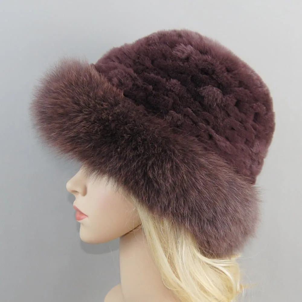 Rabbit and Fox Fur Bomber Hats for Women - Luxurious, Warm, and Fashionable