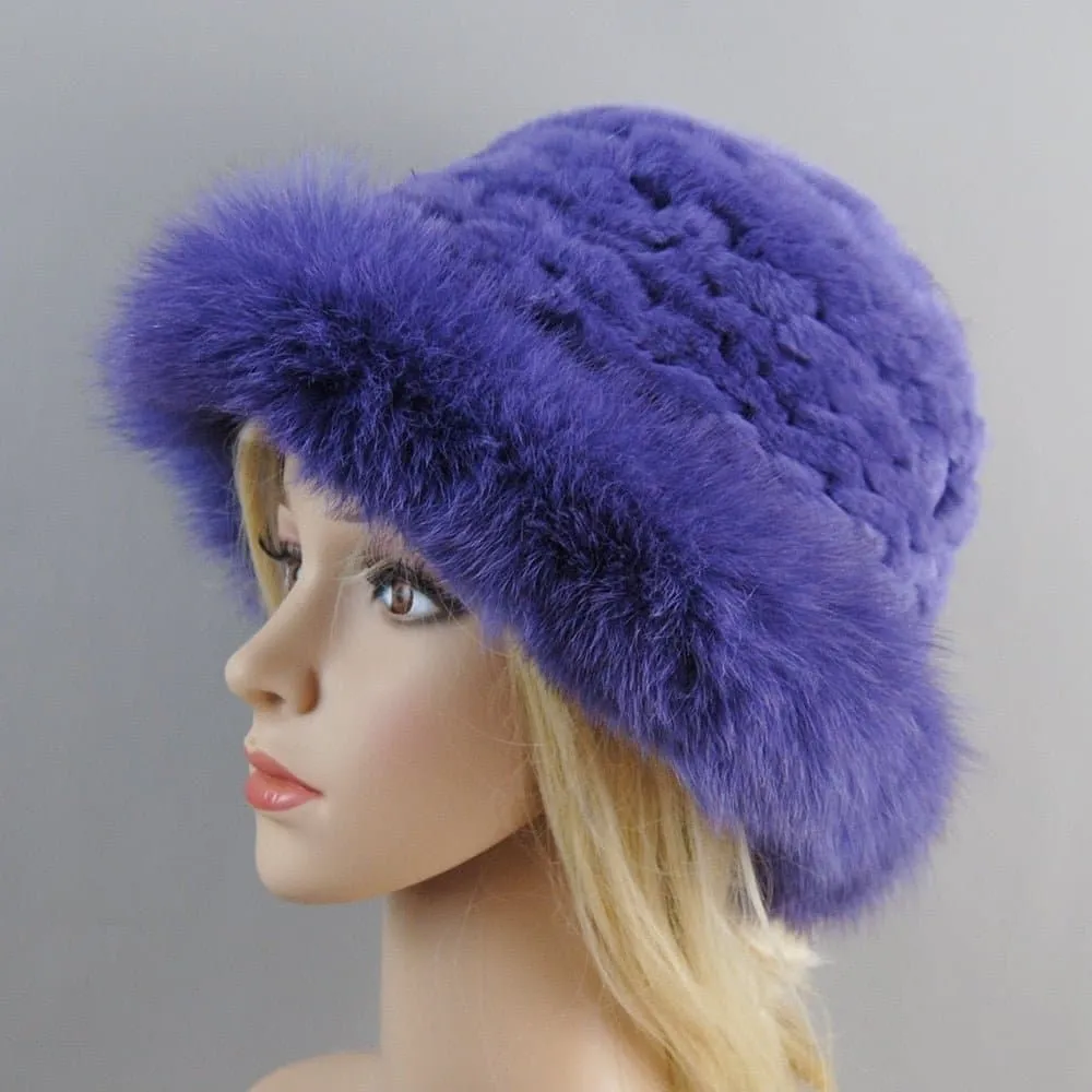 Rabbit and Fox Fur Bomber Hats for Women - Luxurious, Warm, and Fashionable