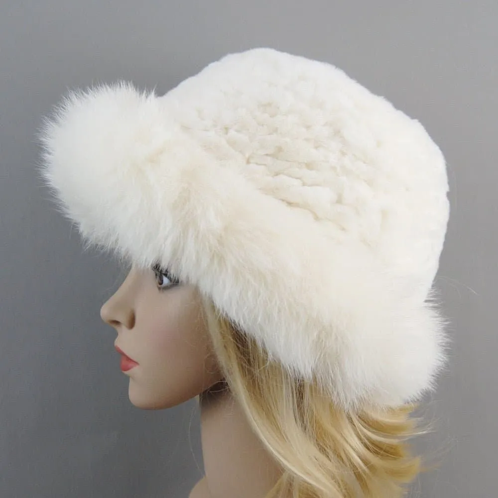 Rabbit and Fox Fur Bomber Hats for Women - Luxurious, Warm, and Fashionable