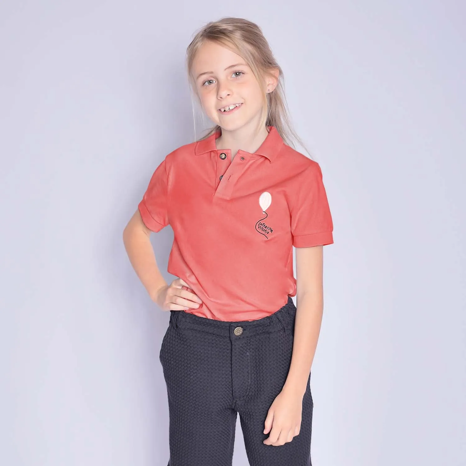 Rood poloshirt voor kinderen