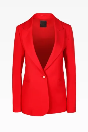 Sam German Red Single Breasted Jacket: Tailored Elegance Essential for Modern Women