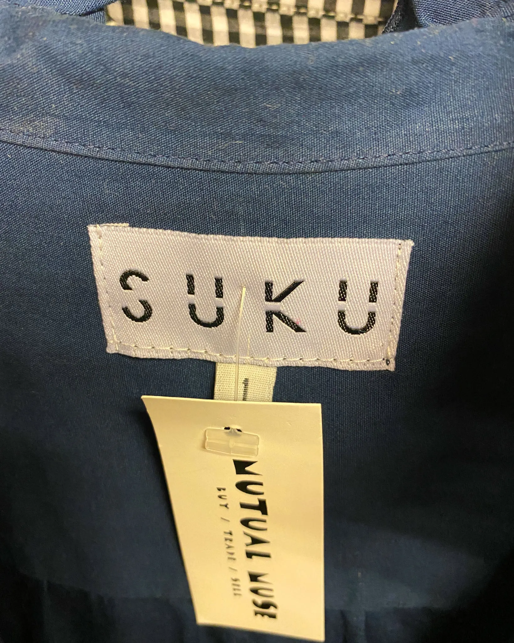 Size 1 - SUKU Navy Tie-Front Dress