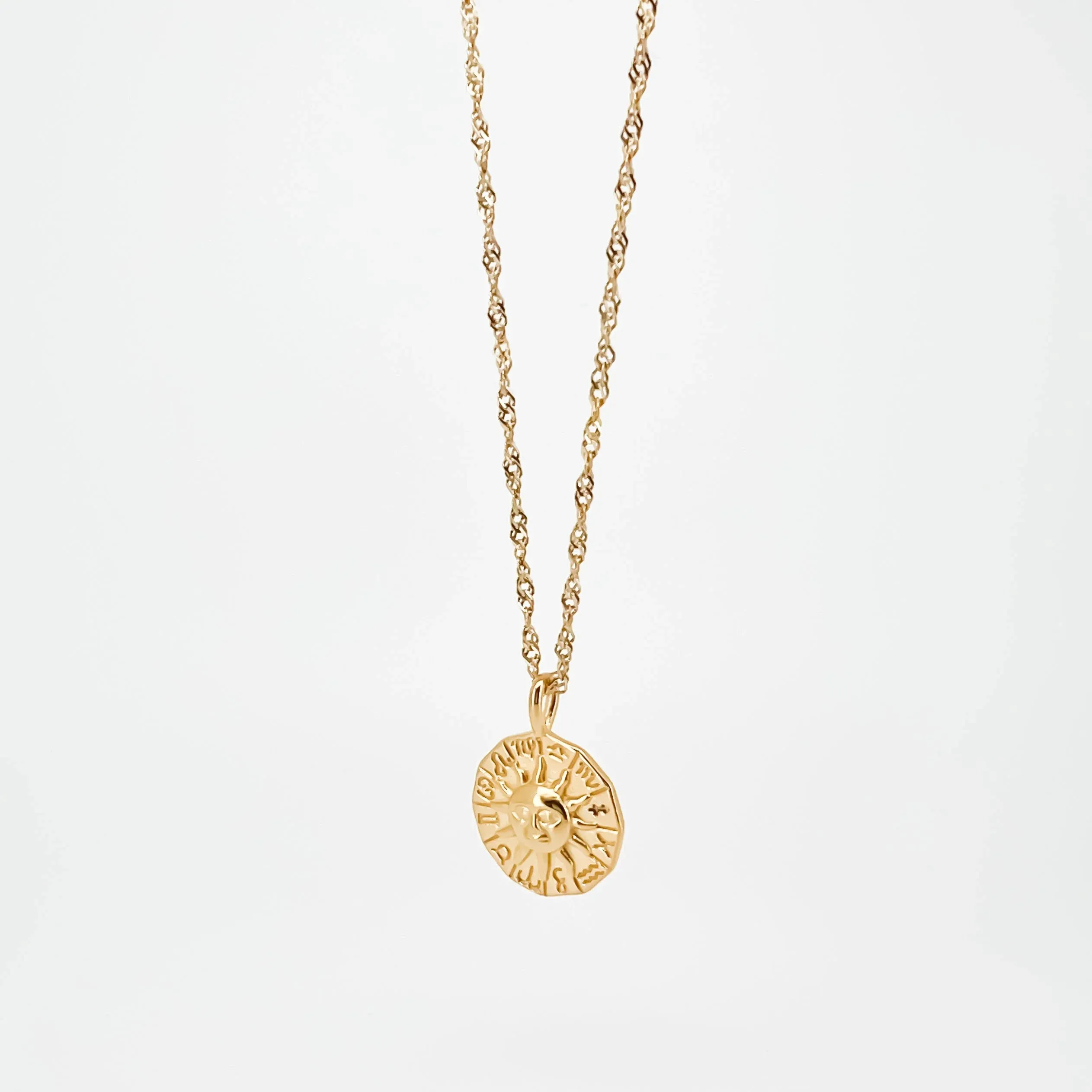 Sol Vintage Sun Pendant Necklace