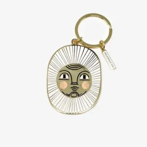 Sun Enamel Keychain