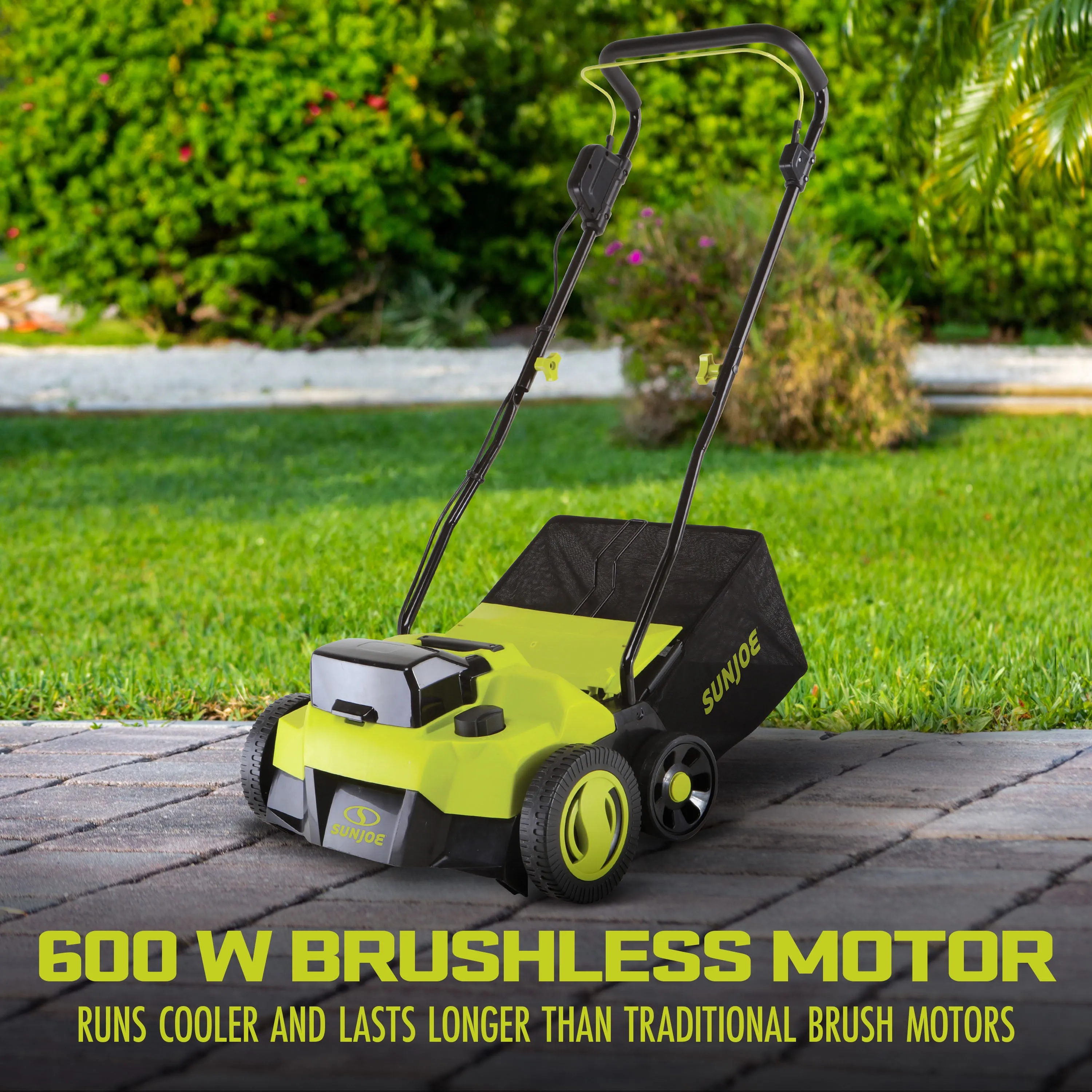 Sun Joe 24V-X2-DTS15-CT 24-Volt Cordless Scarifier   Dethatcher | 5-Depth Positions | 15-inch | Brushless Motor | Tool Only