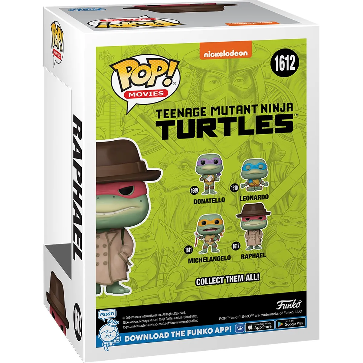 Teenage Mutant Ninja Turtles 1990 Raphael with Coat and Hat Funko Pop! Vinyl Figure #1612