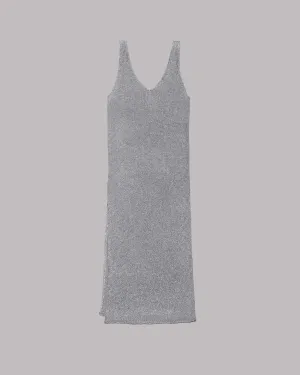 The Silver Sparkly Thin Knit Dress