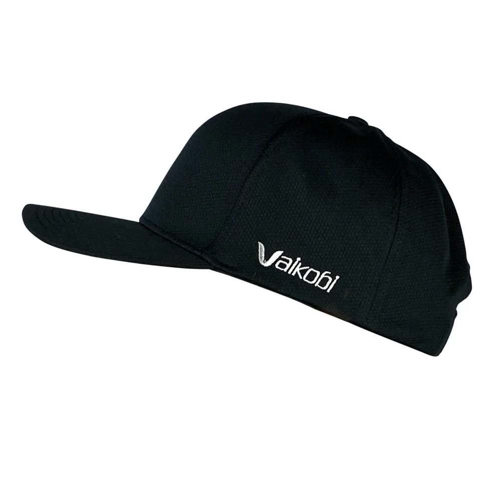 Vaikobi Performance Snap Back Hats - Black - Blank Front