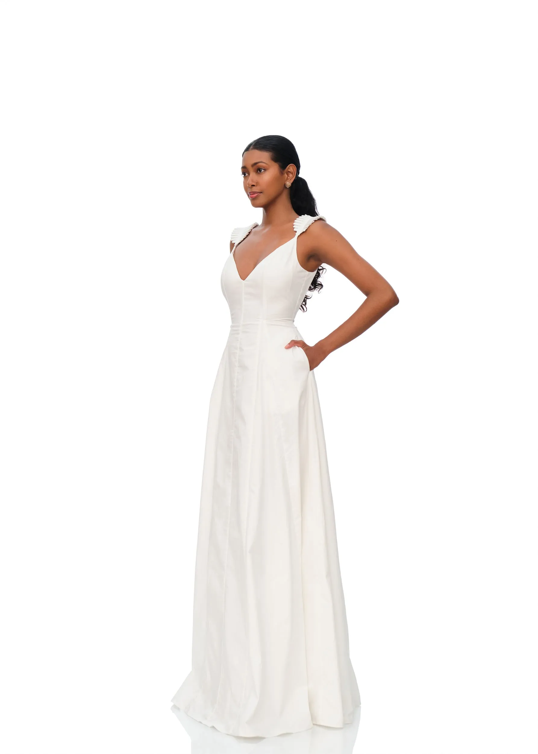 Vola White Maxi Dress