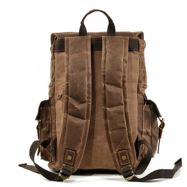 Waxed Canvas Waterproof Bag - Brown