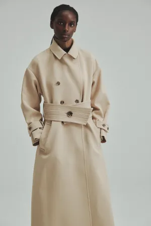 Wide belt  Trench coat