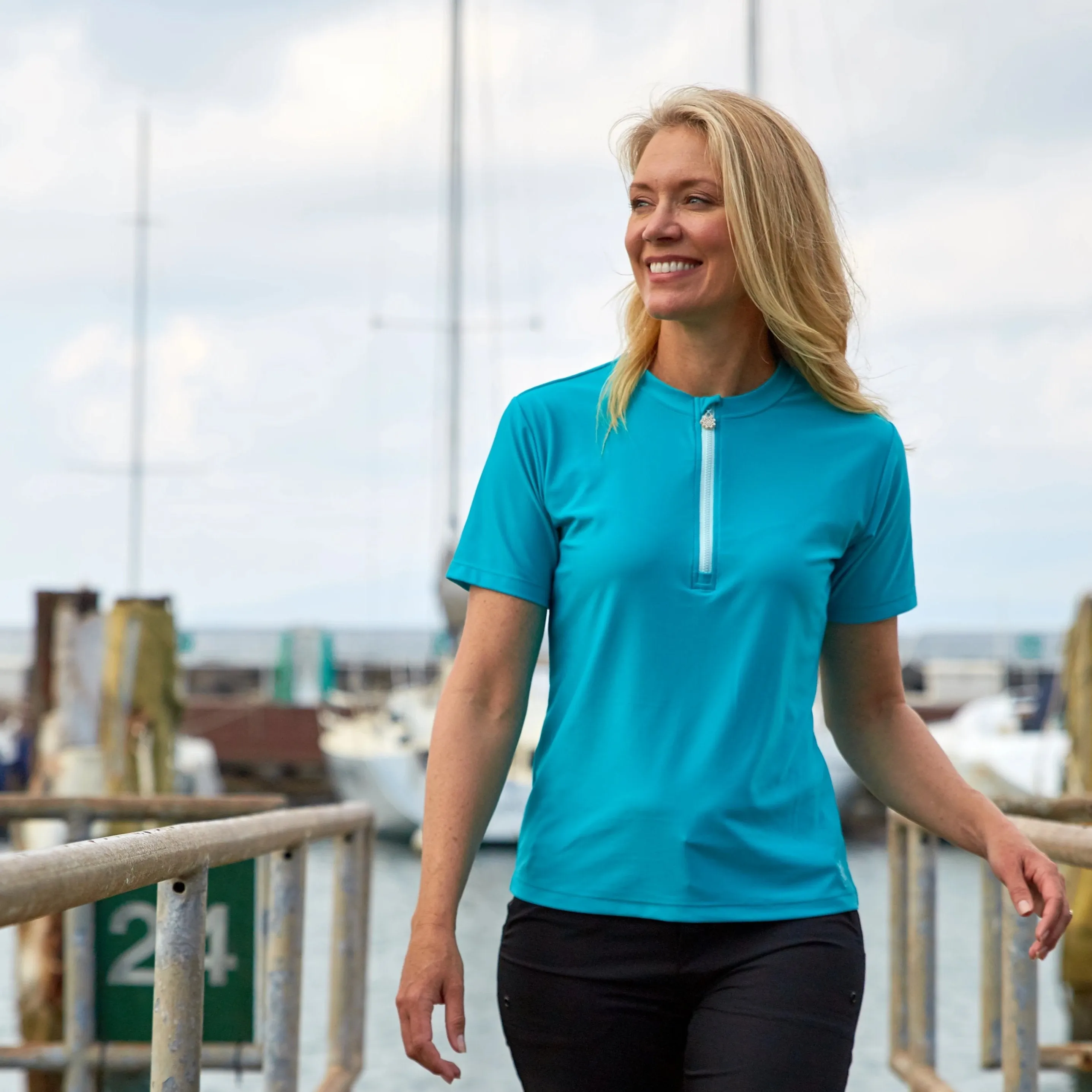 Women's Quarter Zip Crew Sun & Swim Shirt | FINAL SALE